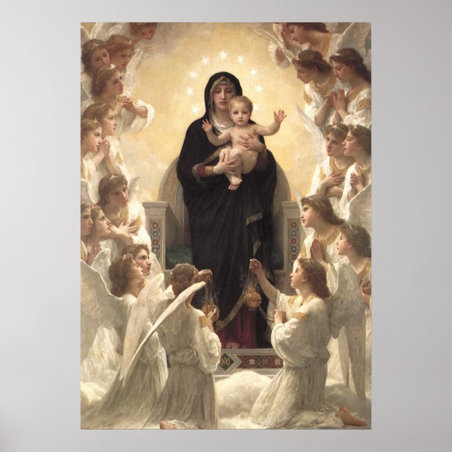 Queen of the Angels Regina Angelorum by Bouguereau Poster (Front)