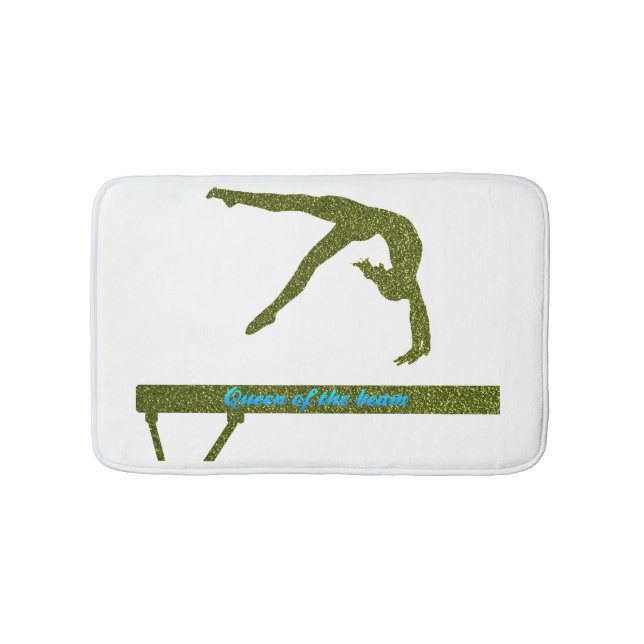 Queen of the Beam Gymnastics Bath Mat (Front)