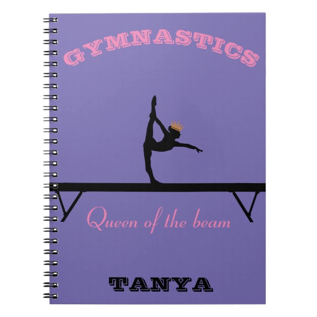 Queen of the Beam Gymnastics Crown Notebook (Front)