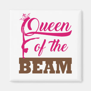 Queen of the Beam Gymnastics Girls Magnet