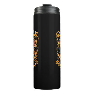 Queen of the bulldogs french bulldog mom thermal tumbler