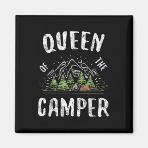 Queen Of The Camper Camping Shirt Magnet