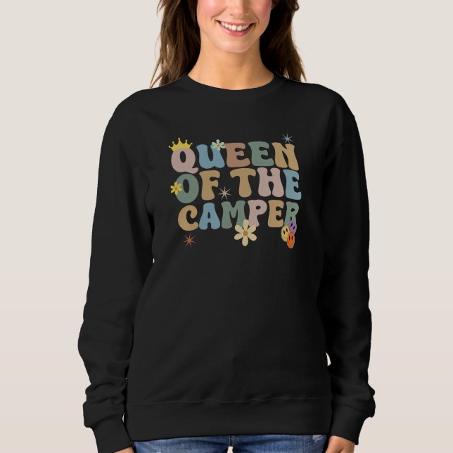Queen of the camper- Camping Sweatshirt (Front)
