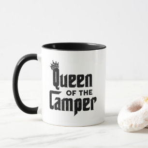 Queen Of The Camper Funny Camping Outdoor Women RV Mug