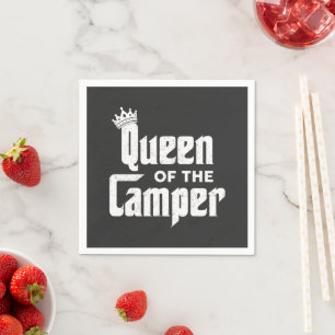 Queen Of The Camper Funny Camping Outdoor Women RV Napkin