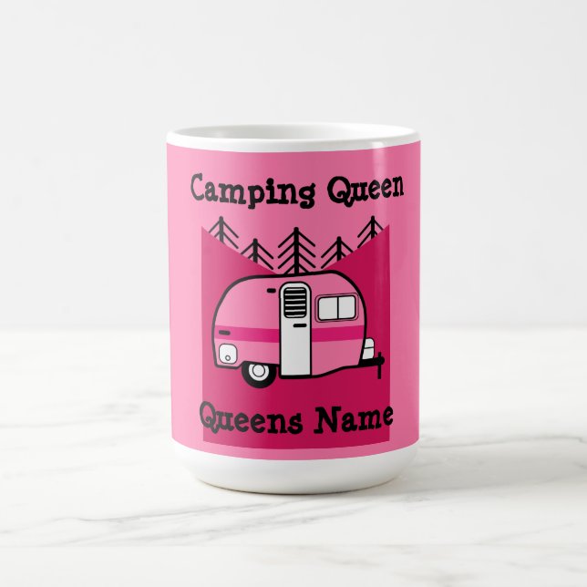 Queen of the Camper - Funny Camping RV Caravan Doo Coffee Mug (Center)