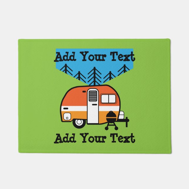 Queen of the Camper - Funny Camping RV Caravan Doormat (Front)