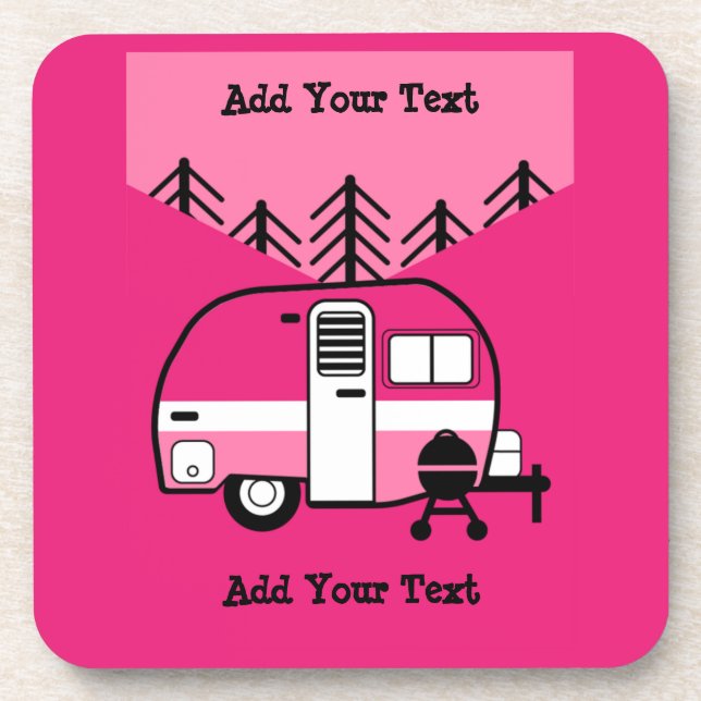 Queen of the Camper - Funny Camping RV  Coaster (Front)