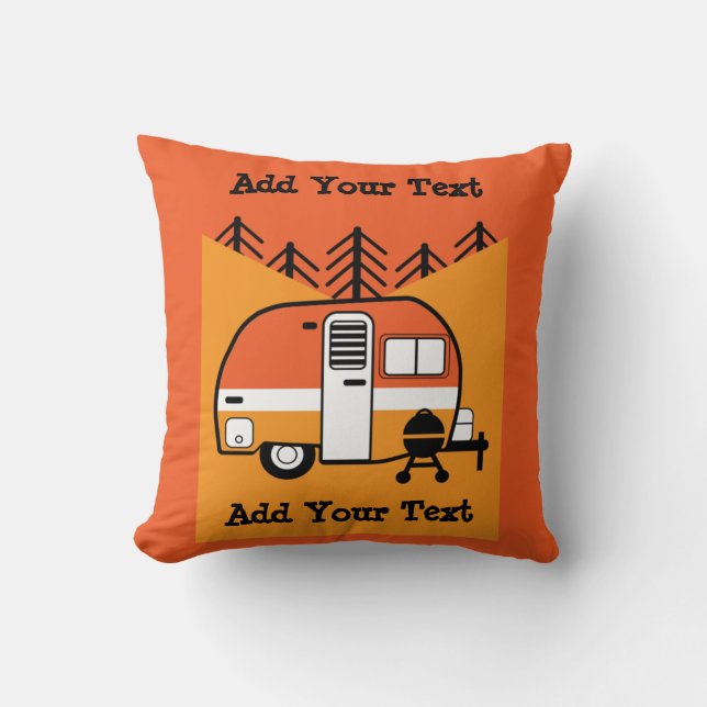 Queen of the Camper - Funny Camping RV   Cushion (Front)