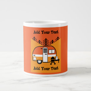 Queen of the Camper - Funny Camping RV   Large Coffee Mug
