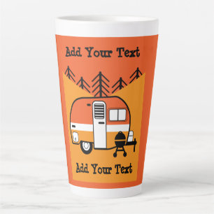 Queen of the Camper - Funny Camping RV    Latte Mug