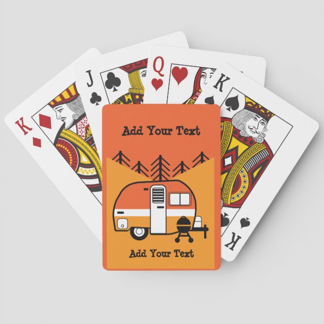 Queen of the Camper - Funny Camping RV   Playing Cards (Back)