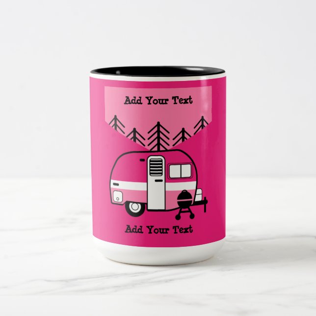 Queen of the Camper - Funny Camping RV   Two-Tone Coffee Mug (Center)