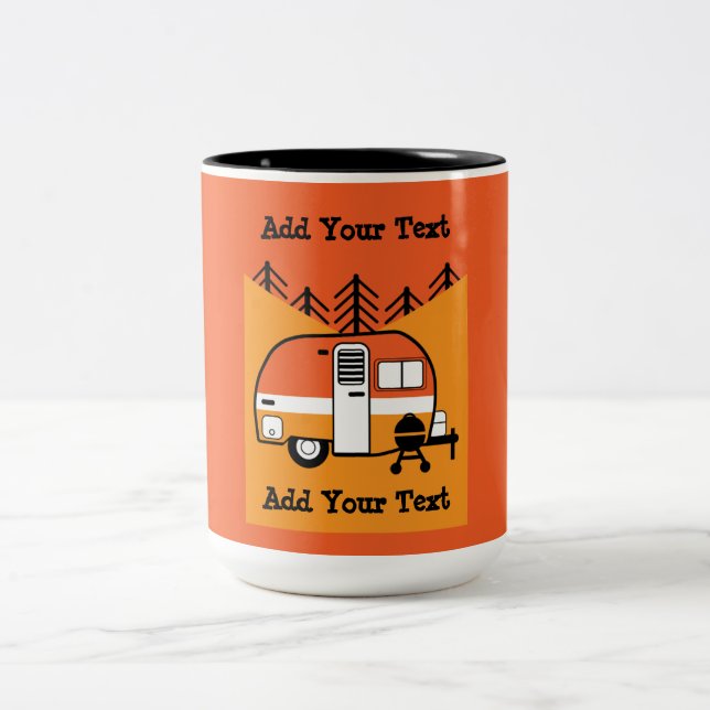 Queen of the Camper - Funny Camping RV   Two-Tone Coffee Mug (Center)