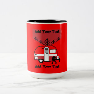 Queen of the Camper - Funny Camping RV Two-Tone Coffee Mug