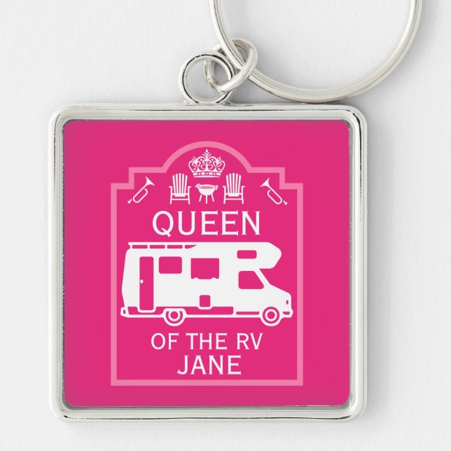 Queen Of The Camper RV Key Ring (Front)