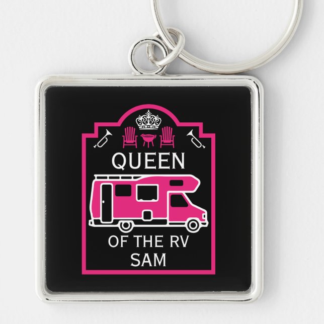Queen Of The Camper RV Key Ring (Front)