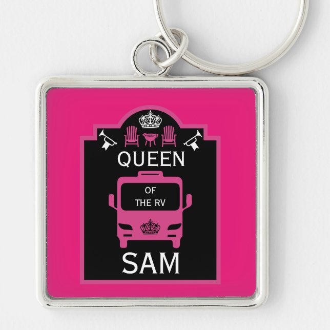 Queen Of The Camper RV Key Ring (Front)