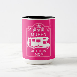 Queen Of The Camper RV Two-Tone Coffee Mug