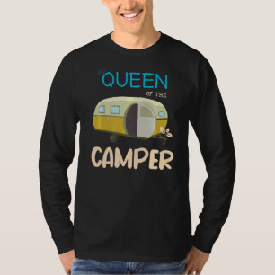 Queen Of The Camper Van Rv Camping Road Travellin T-Shirt