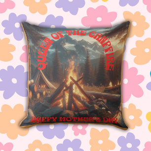Queen of the Campfire Mothers Day   Cushion