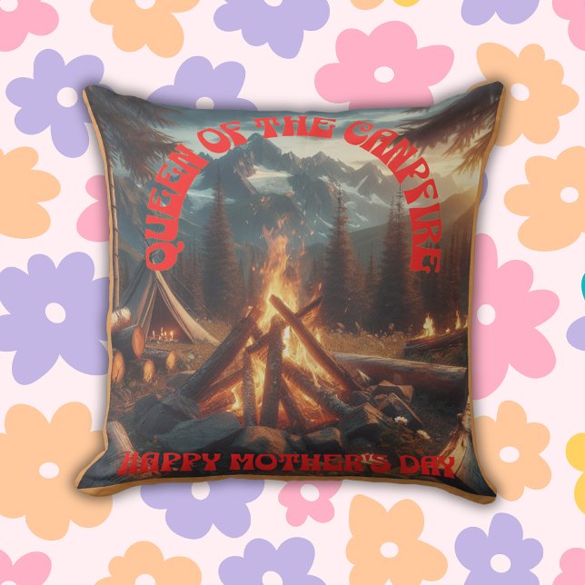 Queen of the Campfire Mothers Day | Cushion (Creator Uploaded)