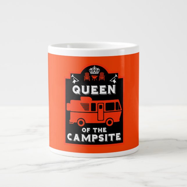 Queen Of The Campsite Large Coffee Mug (Front)