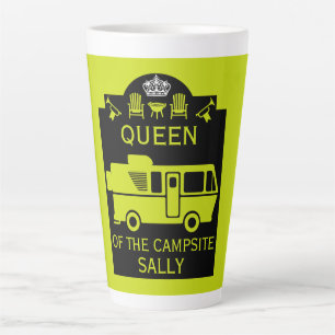 Queen Of The Campsite Latte Mug