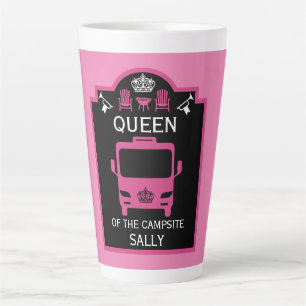 Queen Of The Campsite Latte Mug
