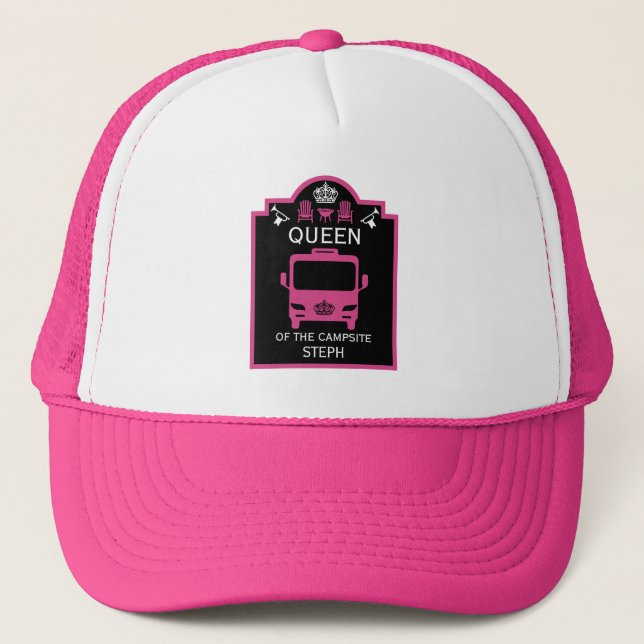 Queen Of The Campsite Trucker Hat (Front)