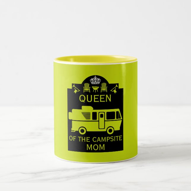 Queen Of The Campsite Two-Tone Coffee Mug (Center)