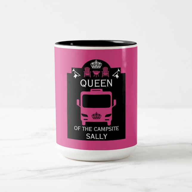 Queen Of The Campsite Two-Tone Coffee Mug (Center)