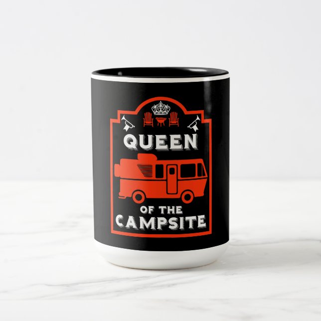 Queen Of The Campsite Two-Tone Coffee Mug (Center)