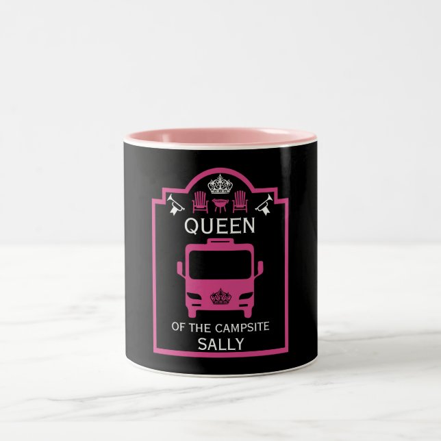 Queen Of The Campsite Two-Tone Coffee Mug (Center)