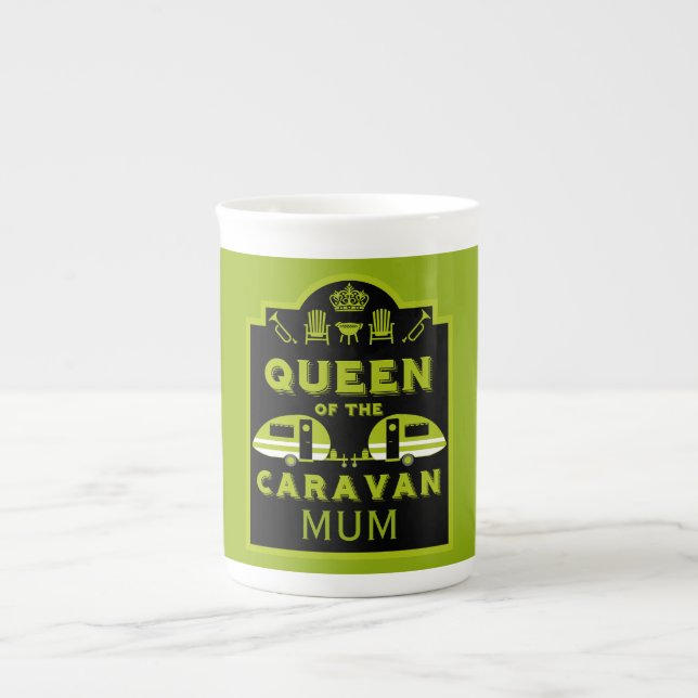 Queen of the Caravan Bone China Mug (Front)