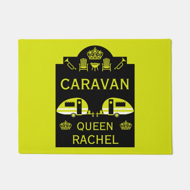 Queen of the Caravan Doormat (Front)