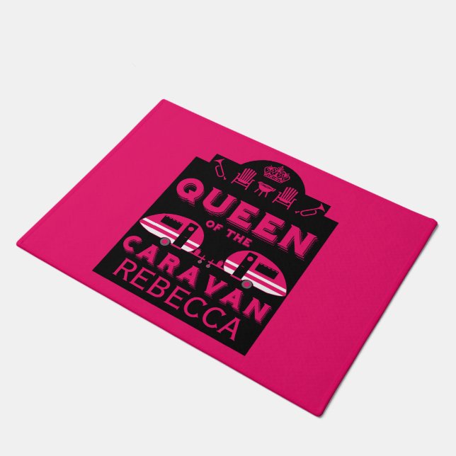Queen of the Caravan Doormat (Angled)