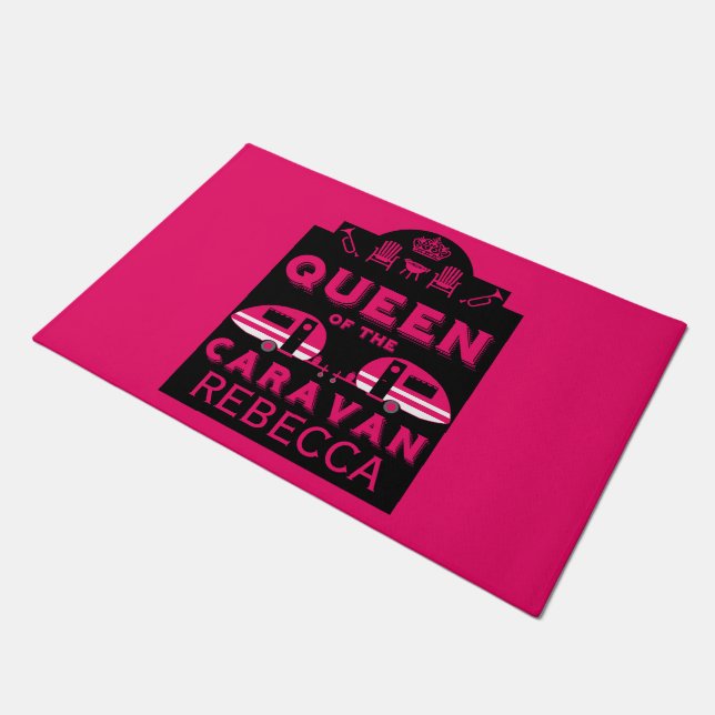 Queen of the Caravan Doormat (Angled)