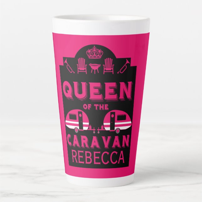 Queen of the Caravan Latte Mug (Front)