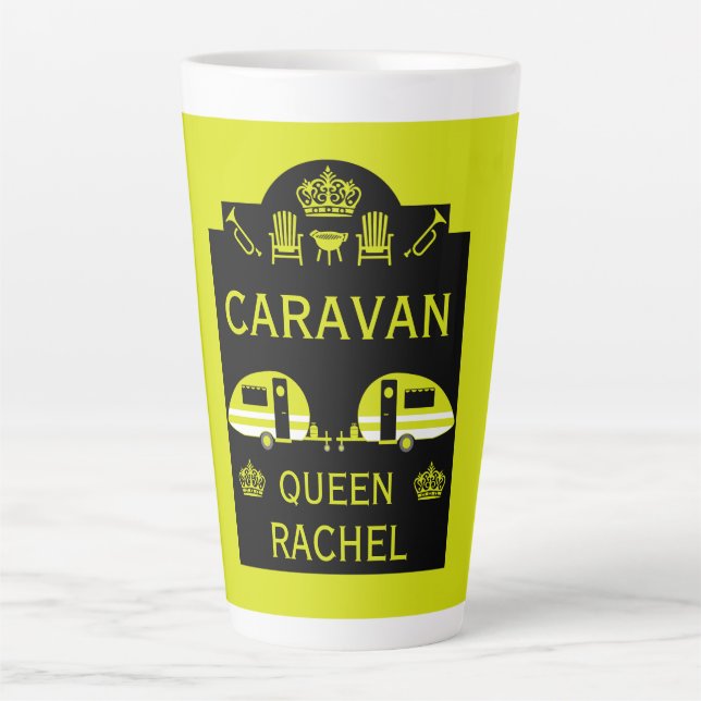Queen of the Caravan Latte Mug (Front)