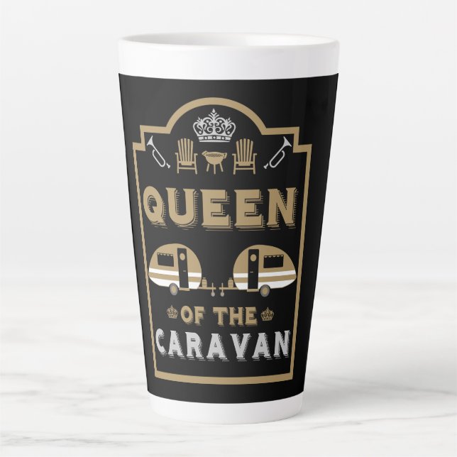 Queen of the Caravan Latte Mug (Front)