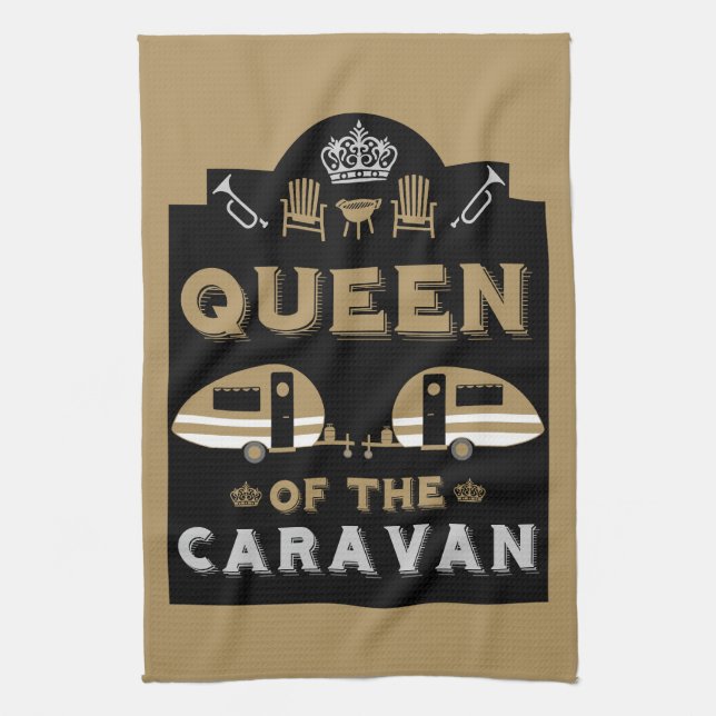 Queen of the Caravan Tea Towel (Vertical)