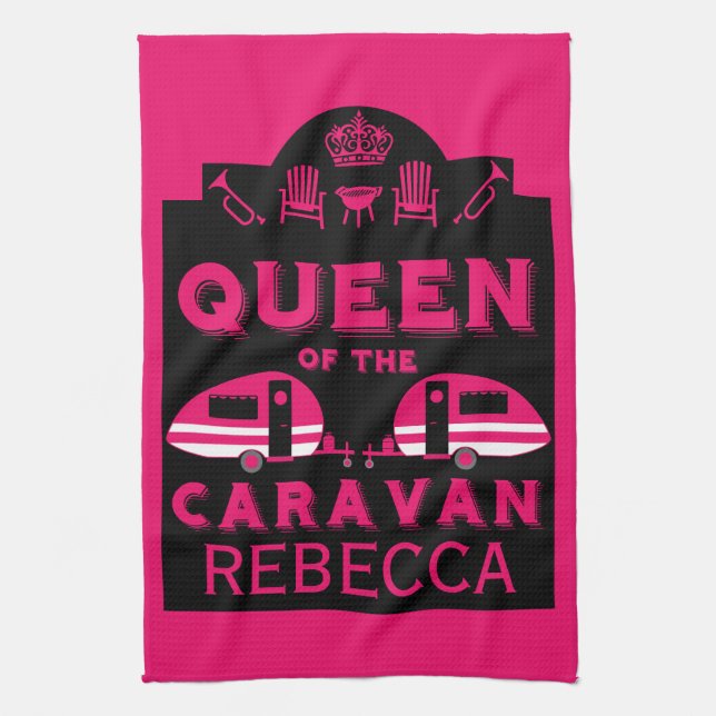 Queen of the Caravan Tea Towel (Vertical)