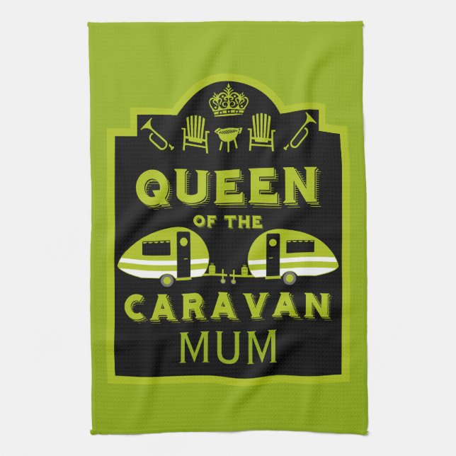 Queen of the Caravan Tea Towel (Vertical)