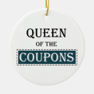 Queen of the Coupons Ceramic Tree Decoration
