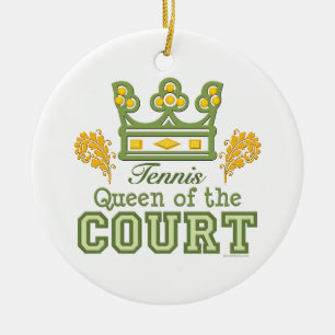 Queen of the Court Tennis Ornament