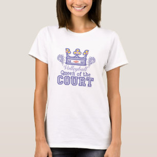 Queen of the Court Volleyball Baby Doll T shirt
