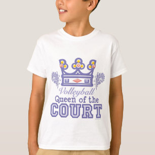 Queen of the Court Volleyball Kids T shirt