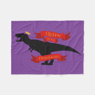 Queen of the Dinosaurs Fleece Blanket