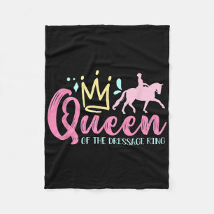 Queen Of The Dressage Ring Loves Horseback Riding  Fleece Blanket